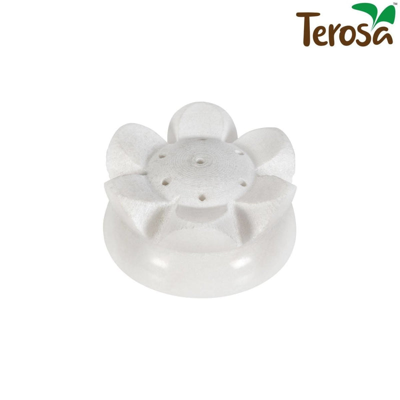 Buy Pearl White Lotus Agarbatti Stand - Large - Incense Stand | Shop Verified Sustainable Pooja Needs on Brown Living™