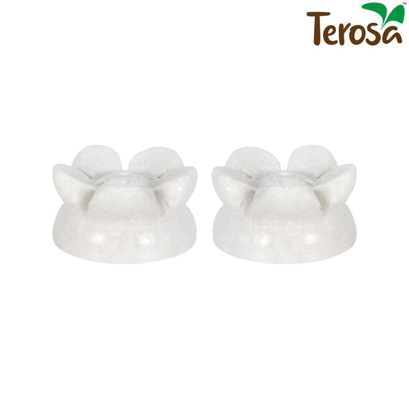 Buy Pearl White Lotus Agarbatti Stand Set of 2- Incense Stand - Std | Shop Verified Sustainable Pooja Needs on Brown Living™