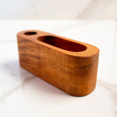 Pen Card Acacia Wood Holder – Desk Accessories on Brown Living™. SKU: MS0102. Img 2.