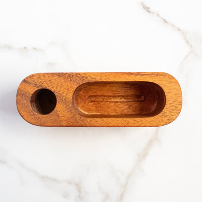 Pen Card Acacia Wood Holder – Desk Accessories on Brown Living™. SKU: MS0102. Img 4.