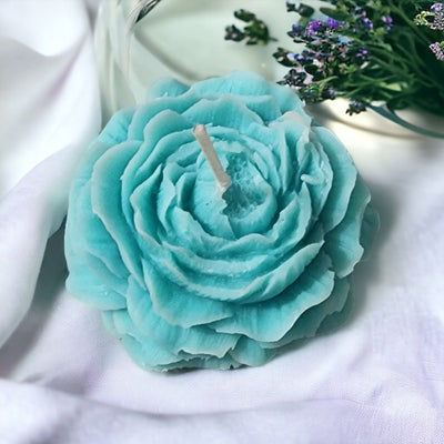 Peony Blue Ocean Soy Wax Candle – Candles & Fragrances on Brown Living™. SKU: BL_ASC_24 - 3. Img 2.