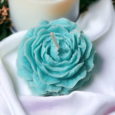 Peony Blue Ocean Soy Wax Candle – Candles & Fragrances on Brown Living™. SKU: BL_ASC_24 - 3. Img 4.