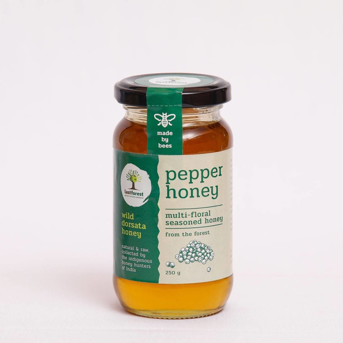 Pepper Spiced Wild Honey - 250gms | Verified Sustainable by Brown Living™