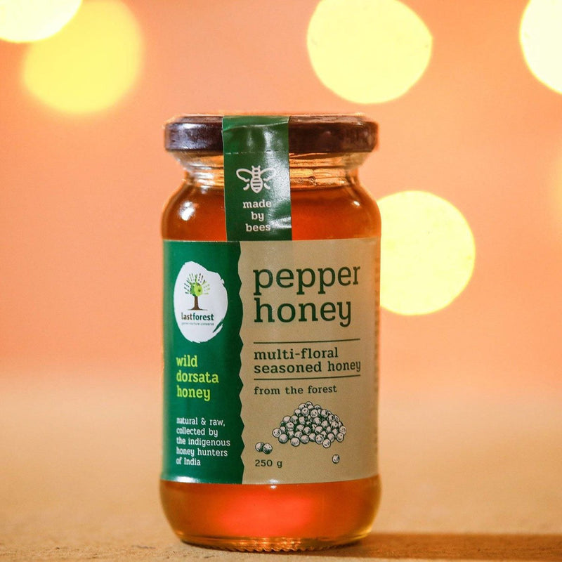 Buy Pepper Spiced Wild Honey - 250gms | Shop Verified Sustainable Honey & Syrups on Brown Living™