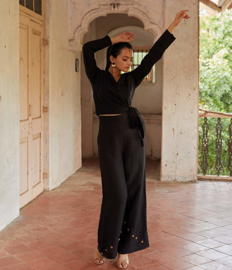 Perched Black Detachable Jumpsuit | Hemp Bamboo Fabric | Verified Sustainable by Brown Living™