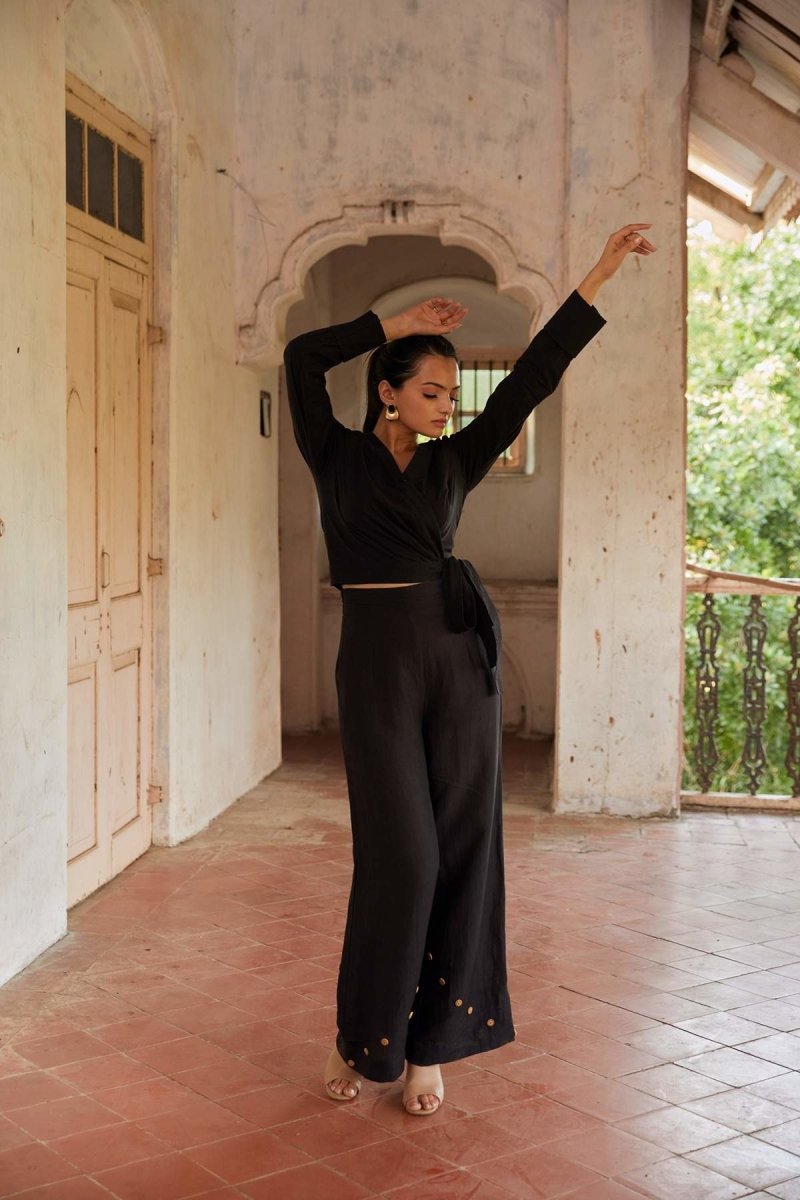 Perched Black Detachable Jumpsuit | Hemp Bamboo Fabric | Verified Sustainable by Brown Living™