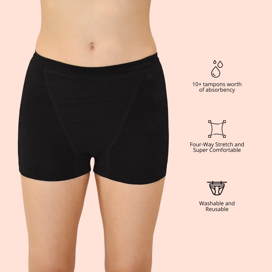 Periods Brief Reusable Leak Proof Period Panty | Medium Flow for Women | Mid rise | Verified Sustainable by Brown Living™