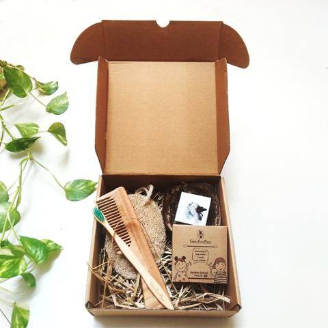 Buy Personal Care Kit - Zero Waste | Eco Starter Gift Box | Shop Verified Sustainable Bath Accessories on Brown Living™