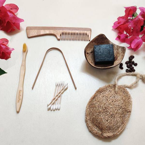 Buy Personal Care Kit - Zero Waste | Eco Starter Gift Box | Shop Verified Sustainable Bath Accessories on Brown Living™