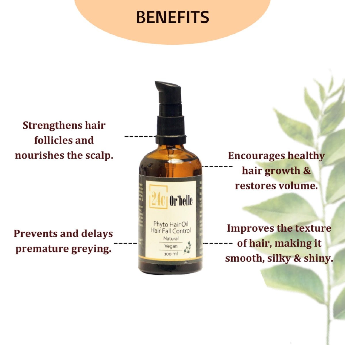 Phyto Hair Oil - Hair Fall Control | Verified Sustainable by Brown Living™