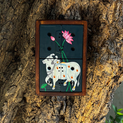 Pichwai Nandi Art Key Holder | Motivational | Audio Tapes | Upcycled | Verified Sustainable by Brown Living™