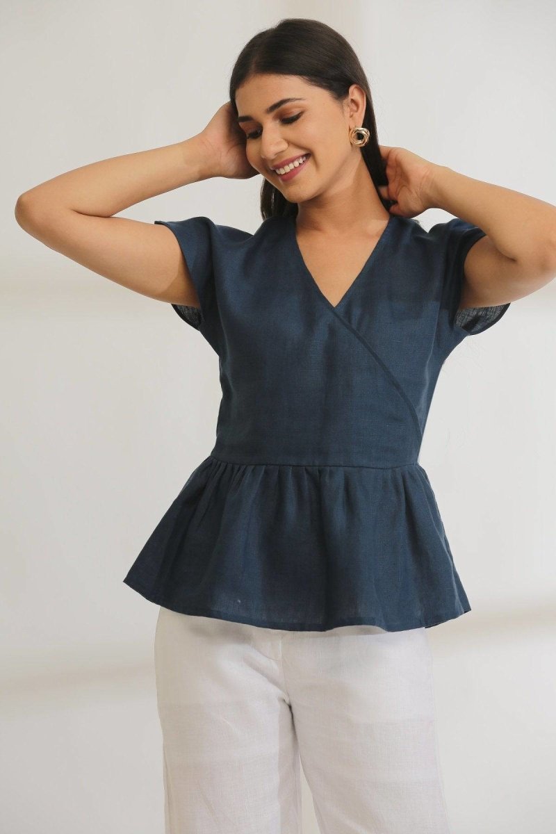 Buy Pick The Peplum Hemp Top | Shop Verified Sustainable Products on Brown Living