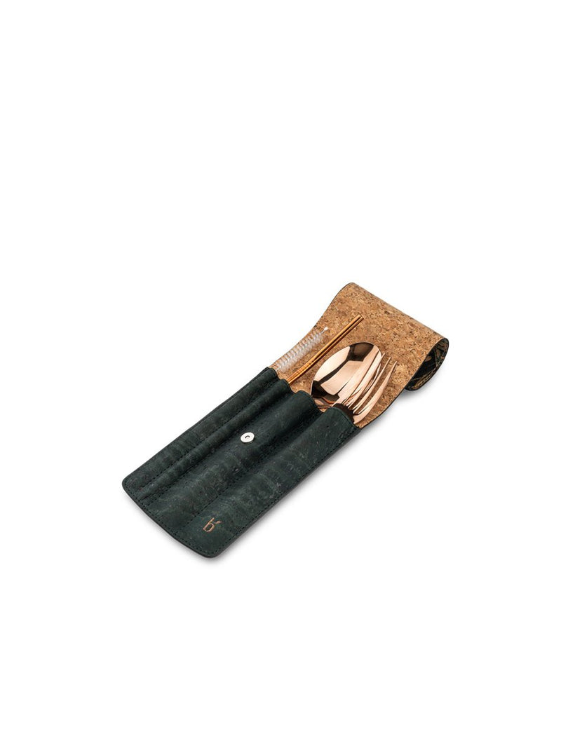 Buy Piknik Cork Cutlery Set - Jungle Leaves | Shop Verified Sustainable Products on Brown Living