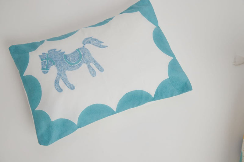 Buy Pillow & Bolster Set - Circus - Teal | Shop Verified Sustainable Bed Linens on Brown Living™
