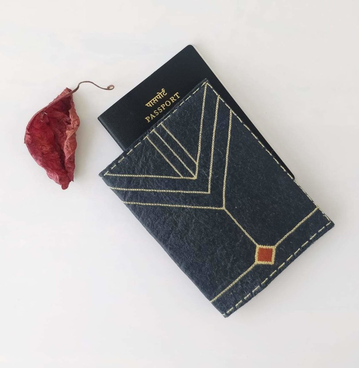 Pinatex Passport Cover - ii | Verified Sustainable by Brown Living™