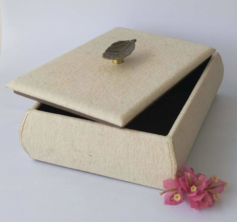 Buy Pinatex Trinket Box | Shop Verified Sustainable Baskets & Boxes on Brown Living™