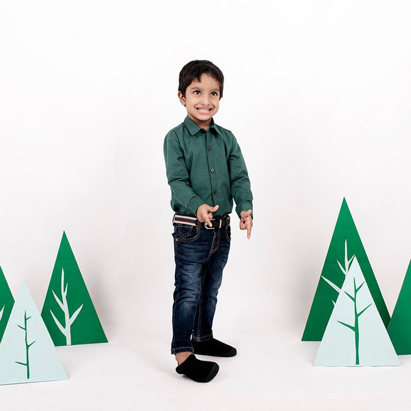 Buy Pine Formal Shirt for boys | Kids clothing | Shop Verified Sustainable Kids Shirts on Brown Living™