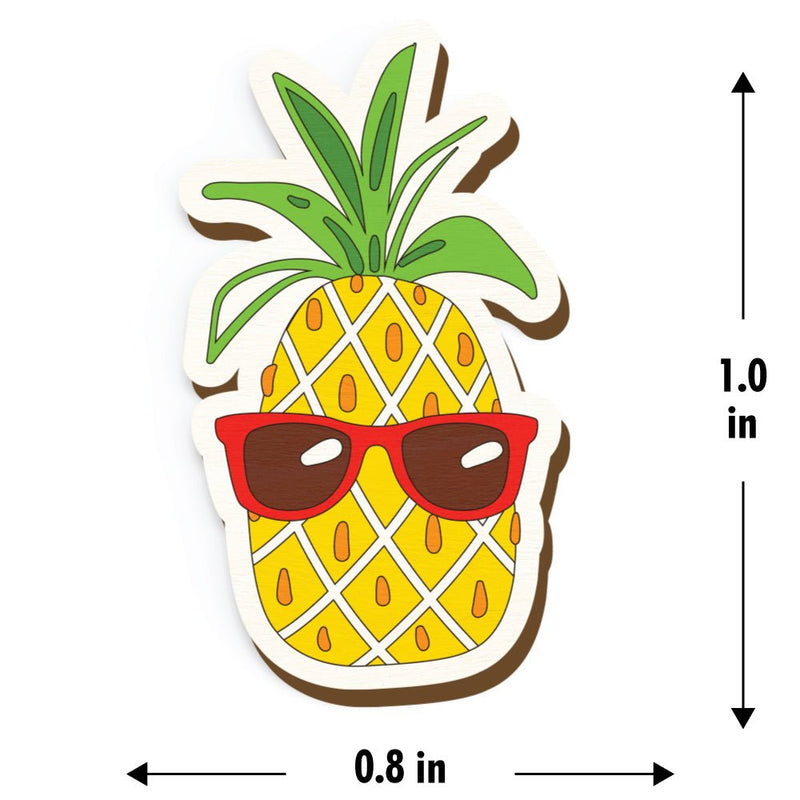 Buy Pineapple Hand Painted Wooden Pin | Shop Verified Sustainable Travel Accessories on Brown Living™