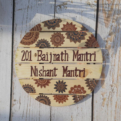 Customized Pinewood Nameplate 14 inches | Verified Sustainable by Brown Living™