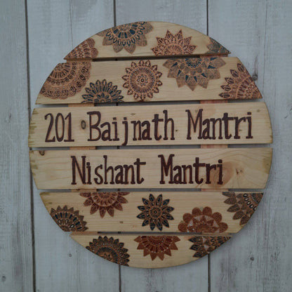 Customized Pinewood Nameplate 14 inches | Verified Sustainable by Brown Living™