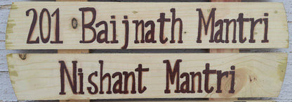 Customized Pinewood Nameplate 14 inches | Verified Sustainable by Brown Living™