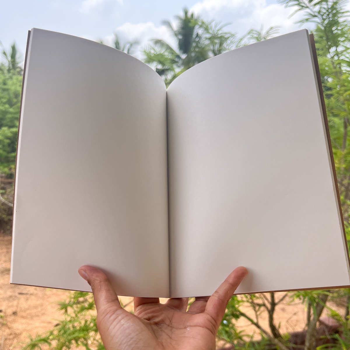 Pink Flowers Handpainted Notebook | Verified Sustainable by Brown Living™