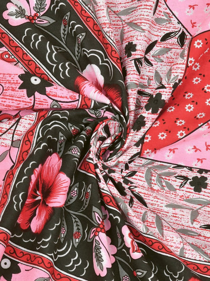Pink Interiors Paisley Hand Printed Cotton Queen Size Bedding Set | Verified Sustainable by Brown Living™