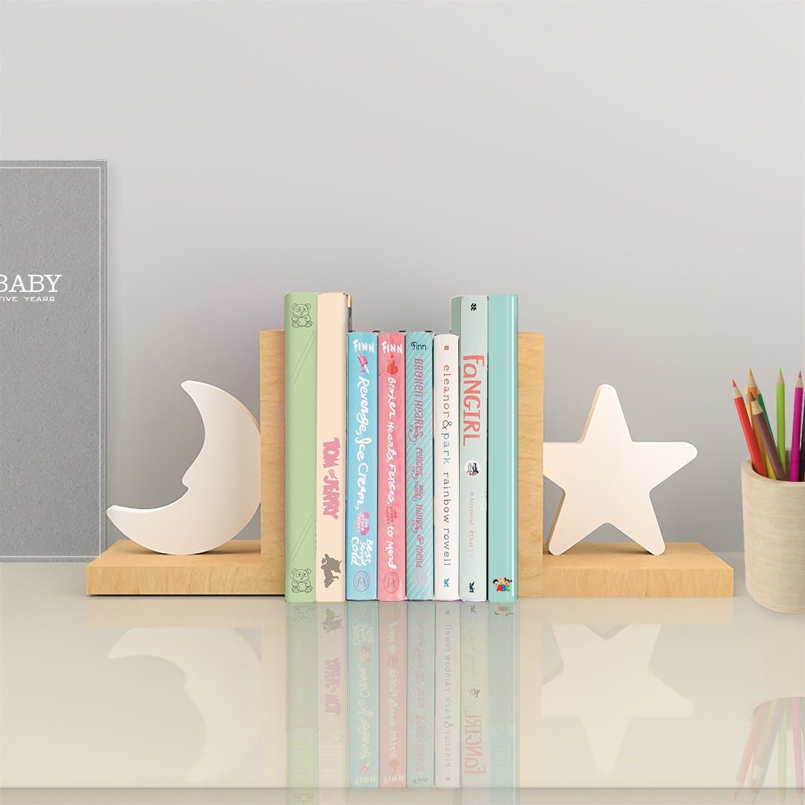 Pink Papaya Bookends | Verified Sustainable by Brown Living™