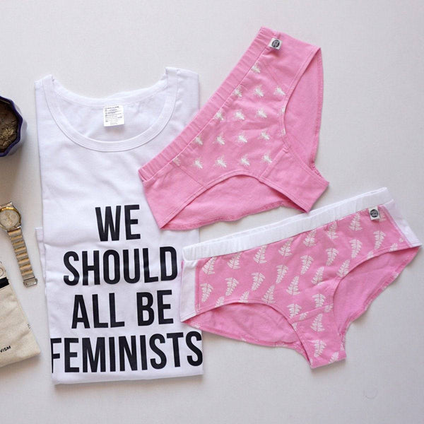 Buy Pink Printed Hipsters: Pack of 2 | Shop Verified Sustainable Womens Underwear on Brown Living™