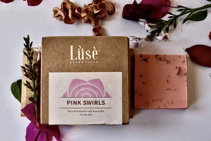 Pink Swirls Body Soap - 100g | Verified Sustainable by Brown Living™