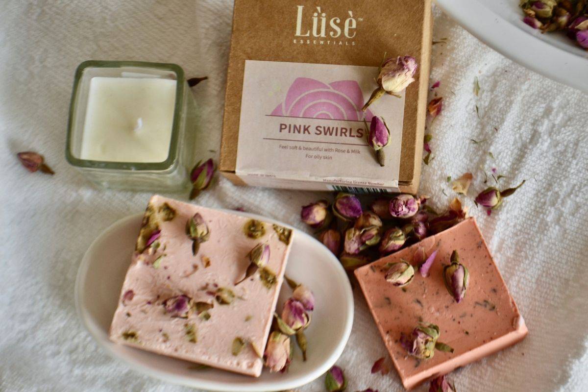 Pink Swirls Body Soap - 100g | Verified Sustainable by Brown Living™