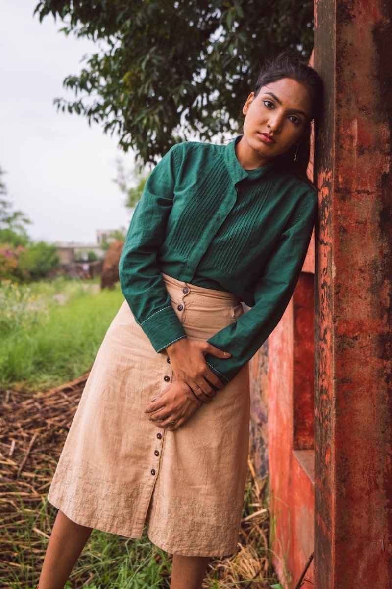 Buy Pintuck Shirt | Shop Verified Sustainable Products on Brown Living