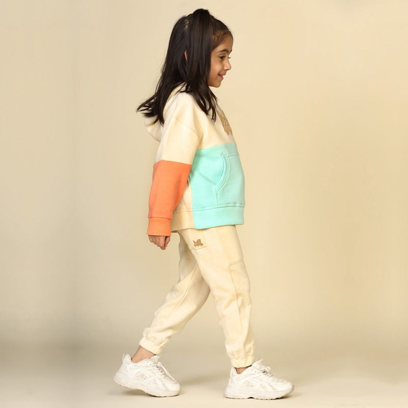 Buy Planet First Color Blocked Unisex Joggers Set, Off White | Shop Verified Sustainable Products on Brown Living