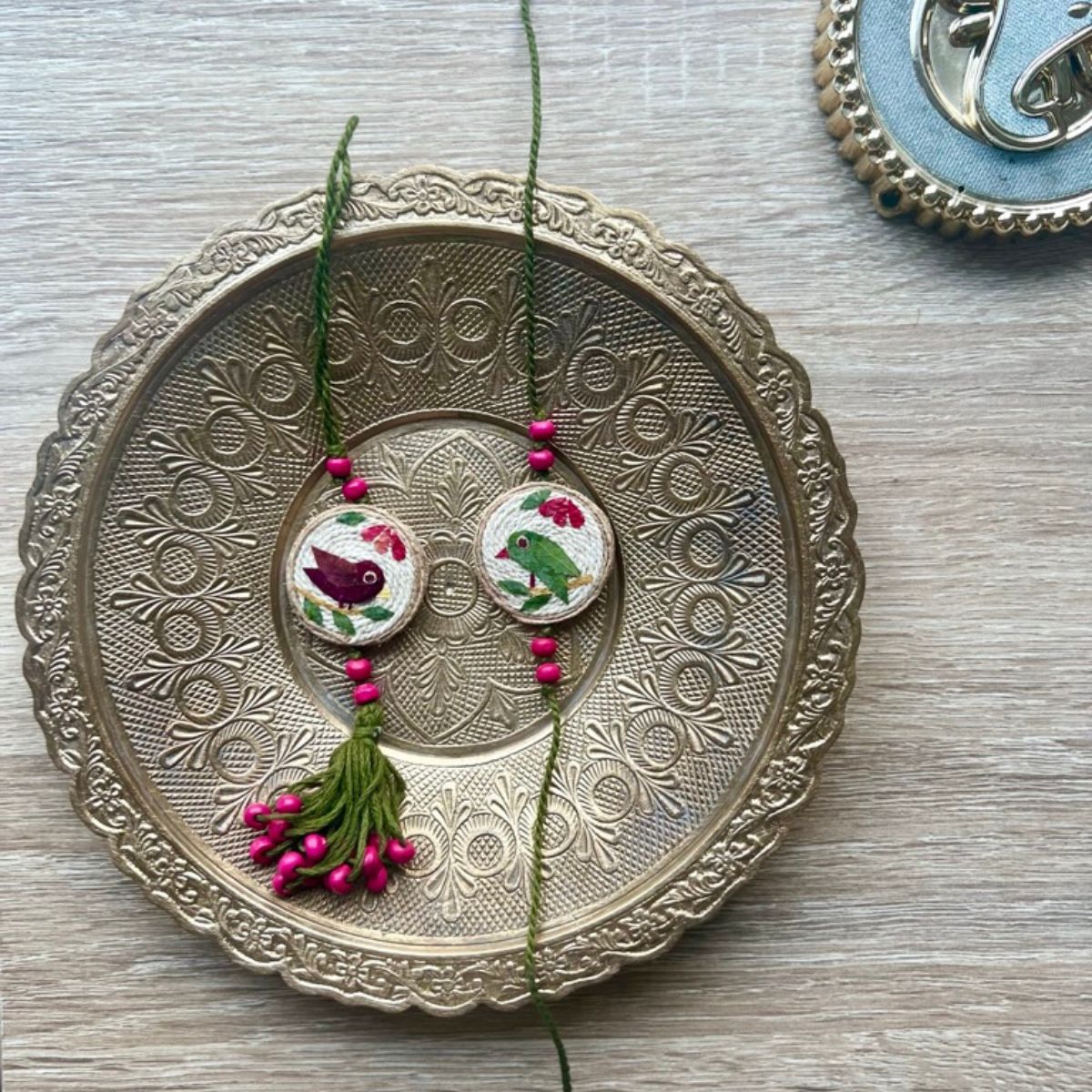 Plantable Lovebirds Rakhi & Lumba Set | Verified Sustainable by Brown Living™