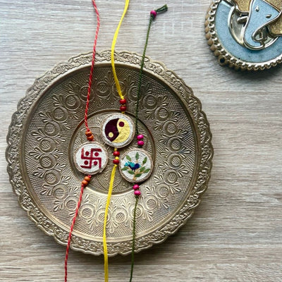 Plantable Rakhis - Set of 3 – Rakhi on Brown Living™. SKU: GRERA07. Img 2.