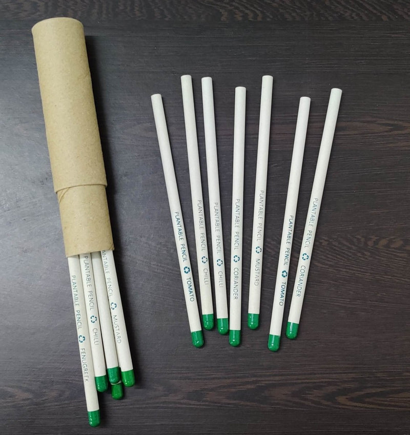 Buy Plantable Recycled Paper Pencil - Pack of 10 | Shop Verified Sustainable Pencils on Brown Living™