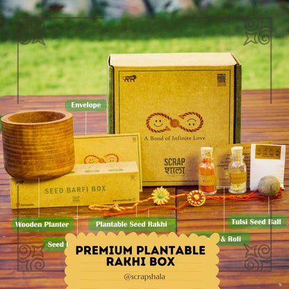 Plantable Seed Rakhi Premium Box | Pair of 2 Rakhi | Verified Sustainable by Brown Living™