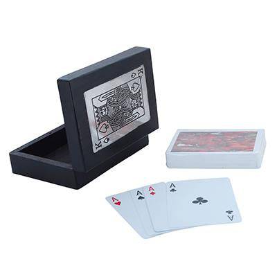 Wooden Boxes for Storage Playing Card Holder Artisan Crafted | Verified Sustainable by Brown Living™