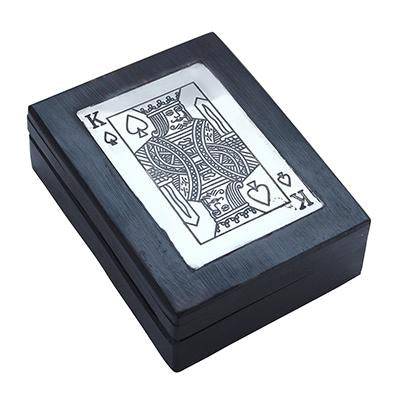 Wooden Boxes for Storage Playing Card Holder Artisan Crafted | Verified Sustainable by Brown Living™