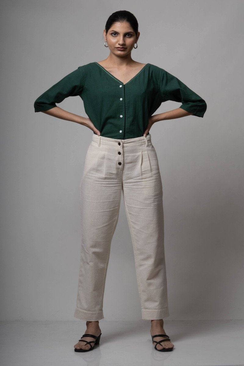 Buy Pleated Pants | Shop Verified Sustainable Products on Brown Living