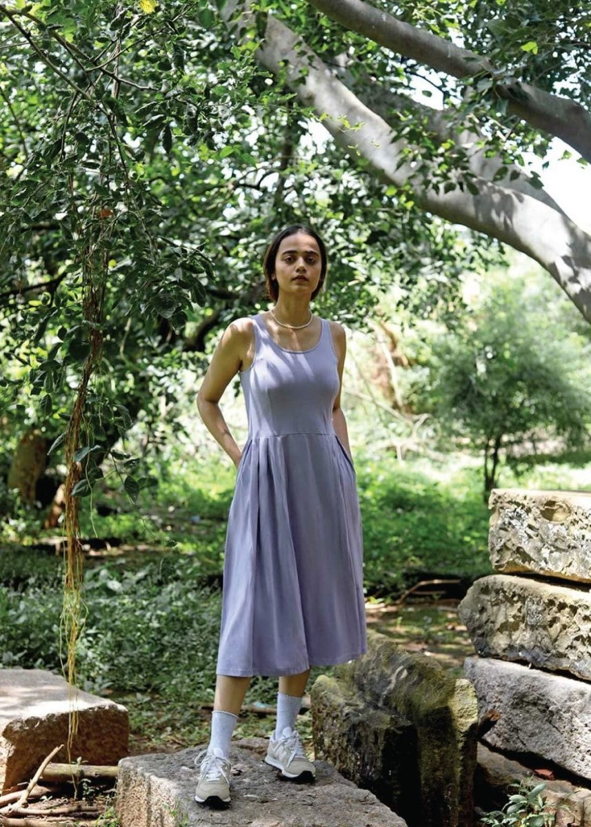 Pleated Petal Dress | Verified Sustainable by Brown Living™