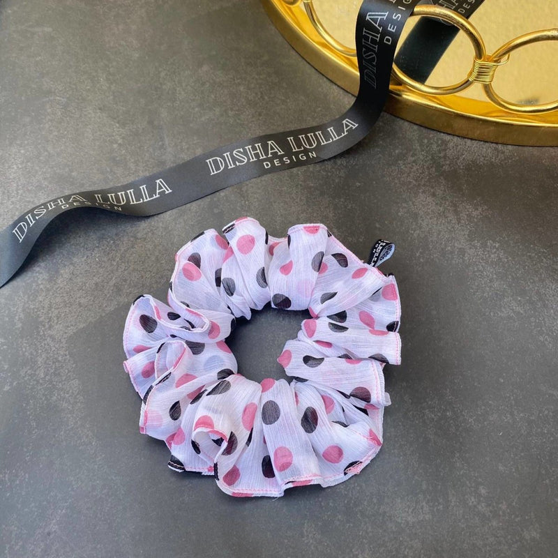 Buy Polka Dot Scrunchie (2 Scrunchies worth 299 free on Disha Lulla Design Purchases Above 500) | Shop Verified Sustainable Hair Styling on Brown Living™
