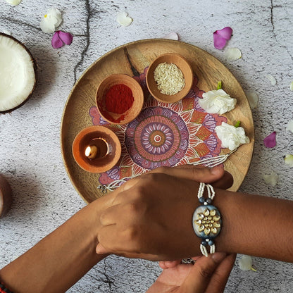 Pooja Thali | Made of Mangowood | Verified Sustainable by Brown Living™