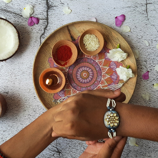 Buy Pooja Thali | Made of Mangowood | Shop Verified Sustainable Pooja Needs on Brown Living™