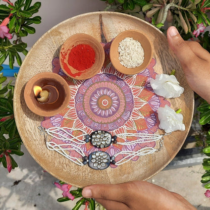 Pooja Thali | Made of Mangowood | Verified Sustainable by Brown Living™