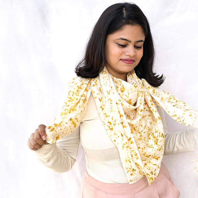Buy Popcorn Silk Square Scarf | Shop Verified Sustainable Womens Scarf on Brown Living™