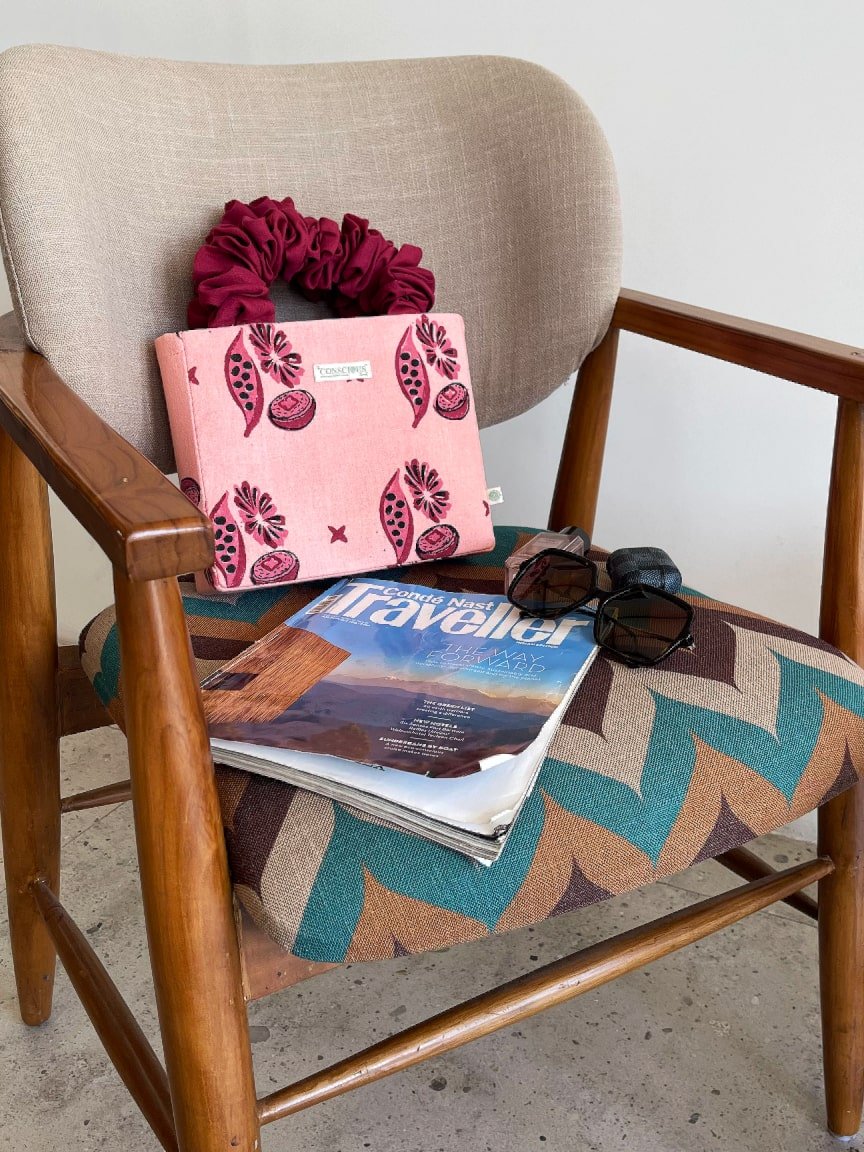 Poppy Scrunchie Tote Bag in Organic cotton | Verified Sustainable by Brown Living™