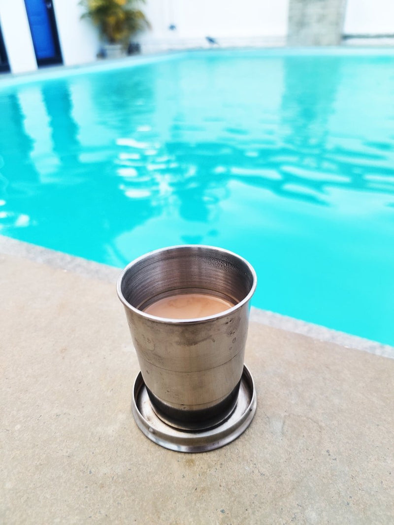 Buy Portable Steel Cup | Foldable Collapsible Reusable | Shop Verified Sustainable Cutlery on Brown Living™