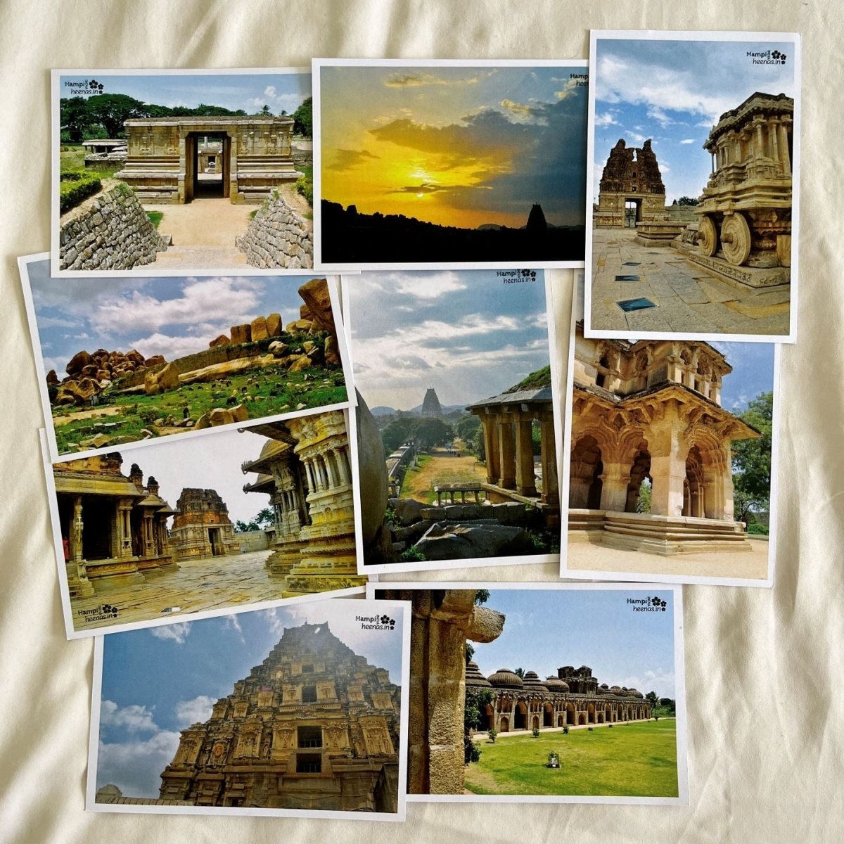 Postcards of Hampi | Pack of 9 | Verified Sustainable by Brown Living™