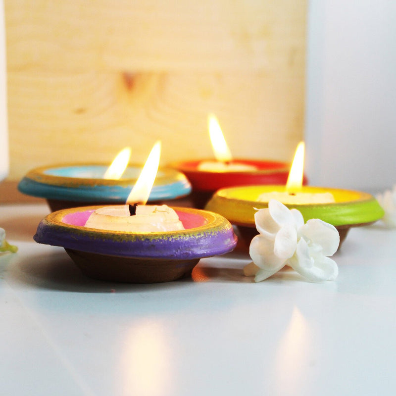 Buy Pot Plato Candle Holder- Set Of 4 with Free HD Soywax Candles | Shop Verified Sustainable Candles & Fragrances on Brown Living™
